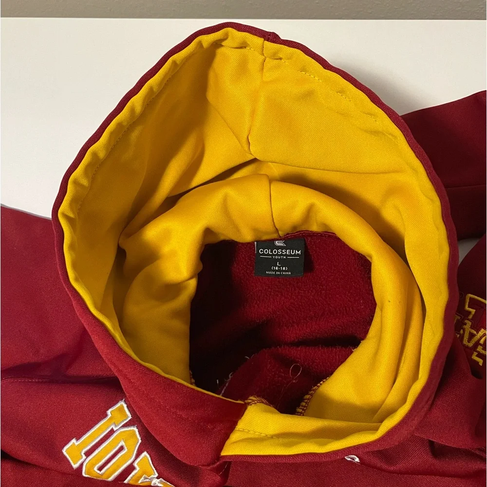 Youth Colosseum Iowa State Cyclones Hoodie - Fleece Lined - Size Large 16-18